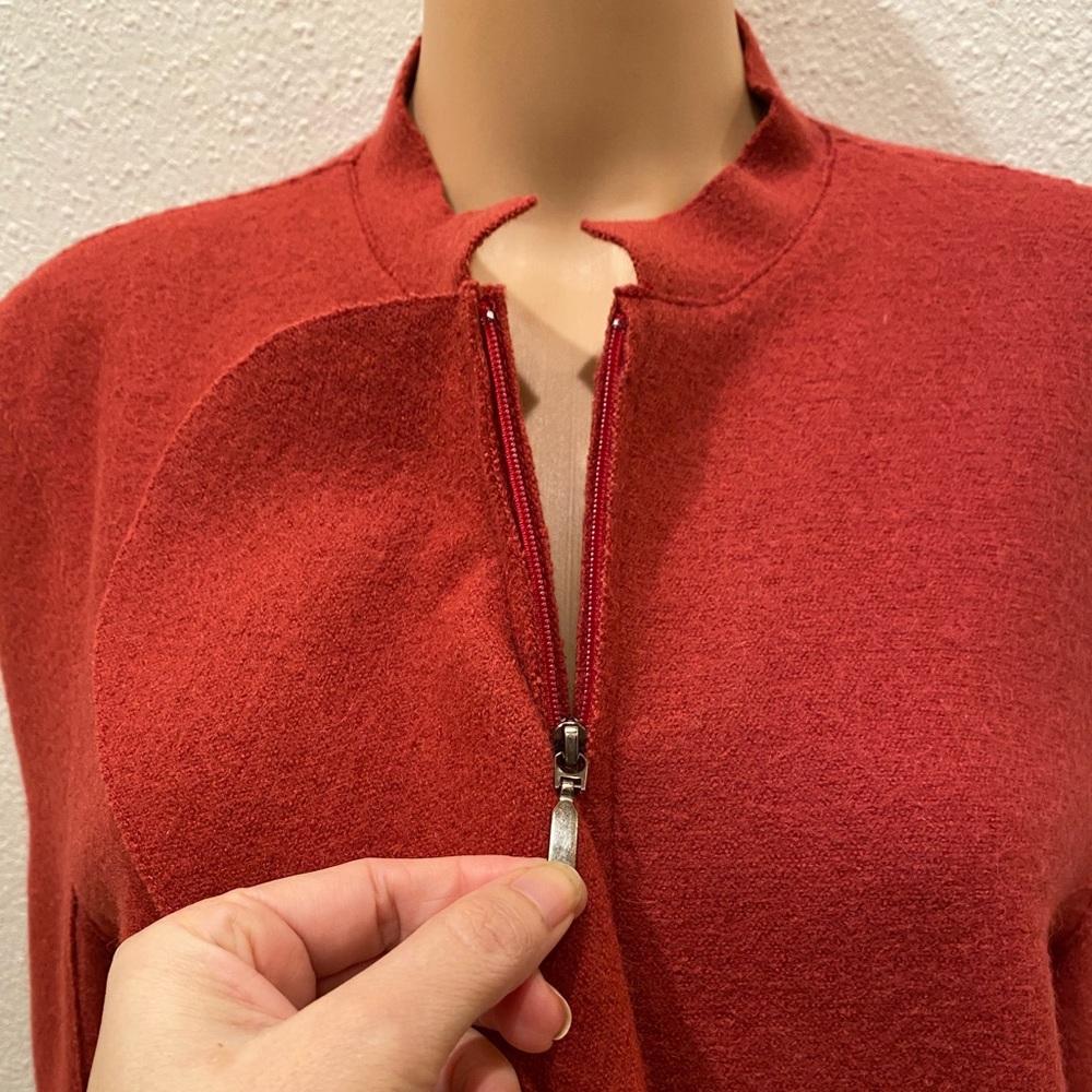 Beyond Threads Womens Alpaca Wool Ruffle Full Zip… - image 2